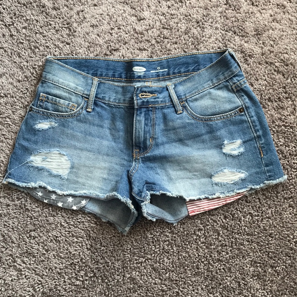 Old Navy American Flag Jean Shorts